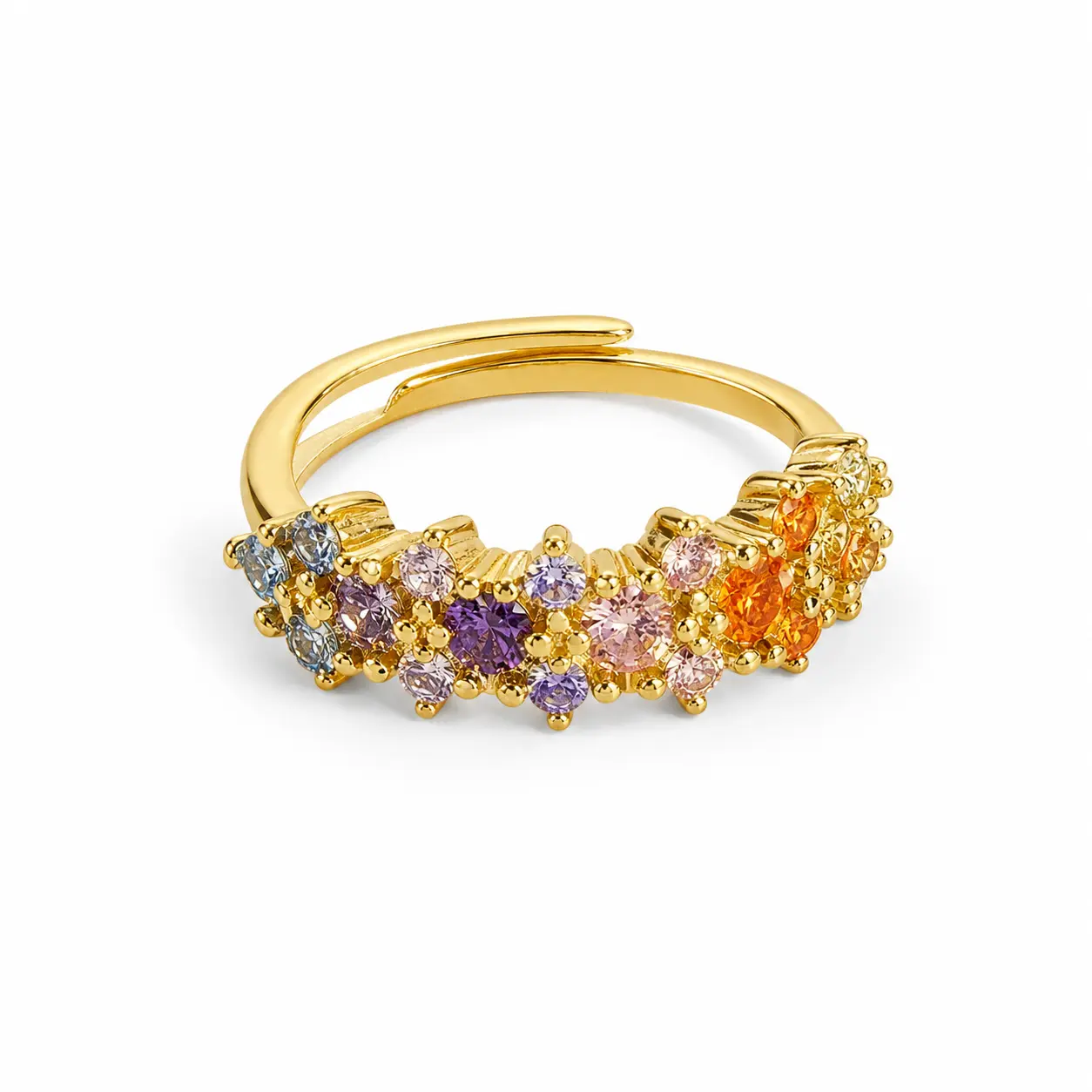 Women's Floral Crystal Rings - 16-Style Costume Jewelry Collection with Crystal Stones, Colorful Blooms, Floral Motifs for Casual Wear, Female Rings, Multiple Styles, Open Band