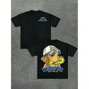 A high-quality men's street-style casual T-shirt featuring a stylish graphic-an essential fashion item for summer.