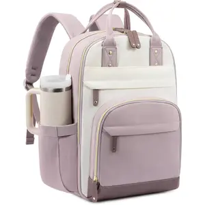 Laptop Backpack with Cup Holder, 15.6inch Work Travel Backpack, Computer Notebook Bag, Cute College Nurse Teacher Backpack, Unisex Gift