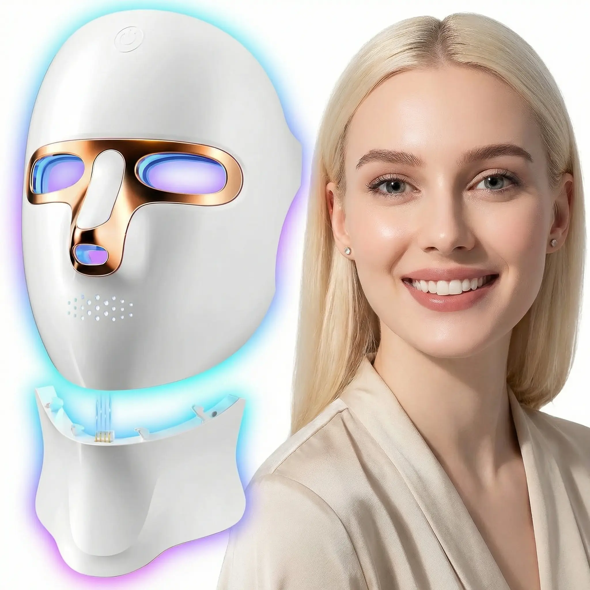 Red Light Therapy Mask for Face,Cordless LED Face Mask Light Therapy ...