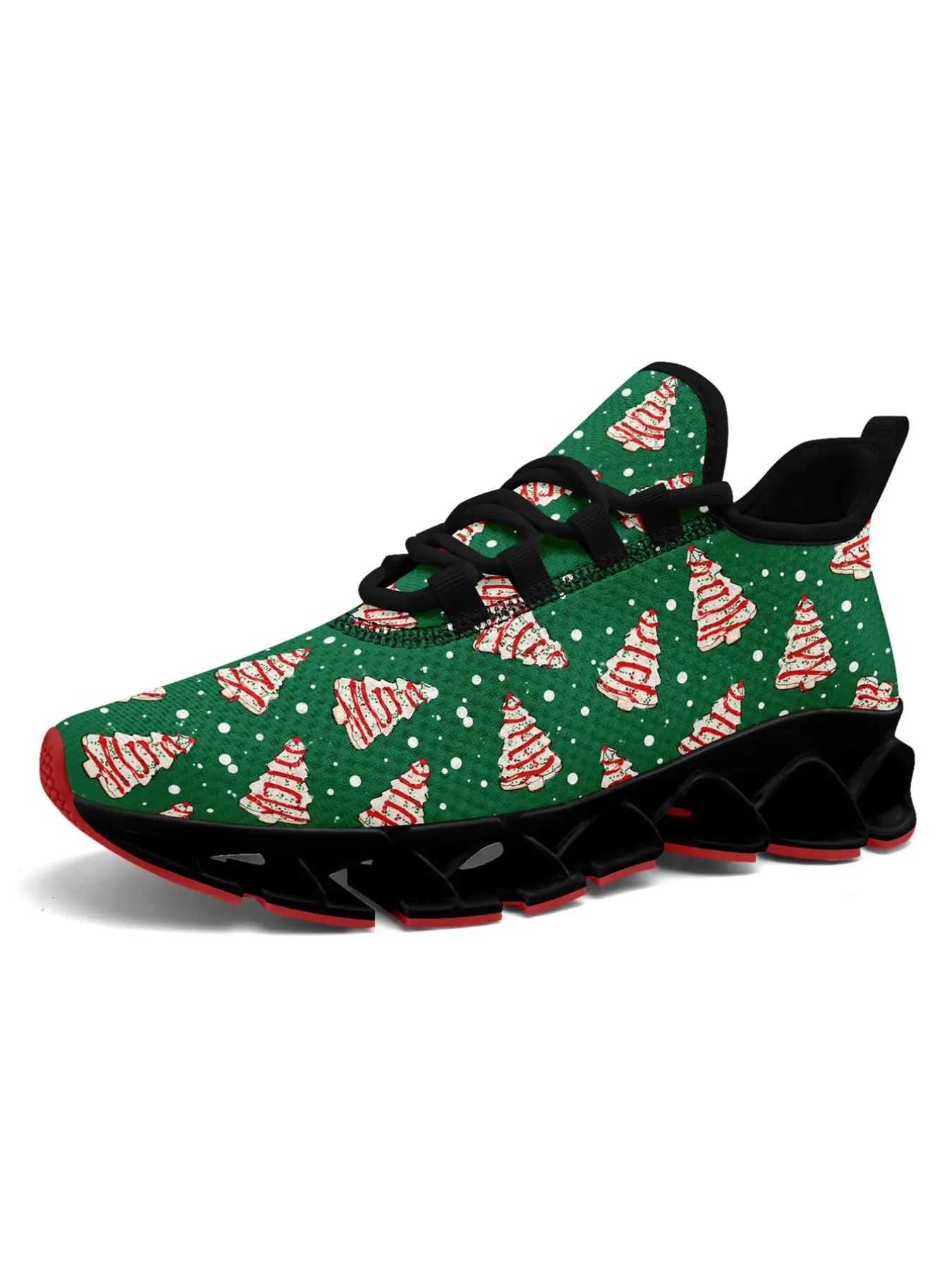 Men's Casual Shoes, Unisex Christmas Snowman Print Casual Sports Shoes, Xmas Holiday Breathable Fashion Sneakers, Plus Size Daily Walking Shoes, Men & Women Shoes