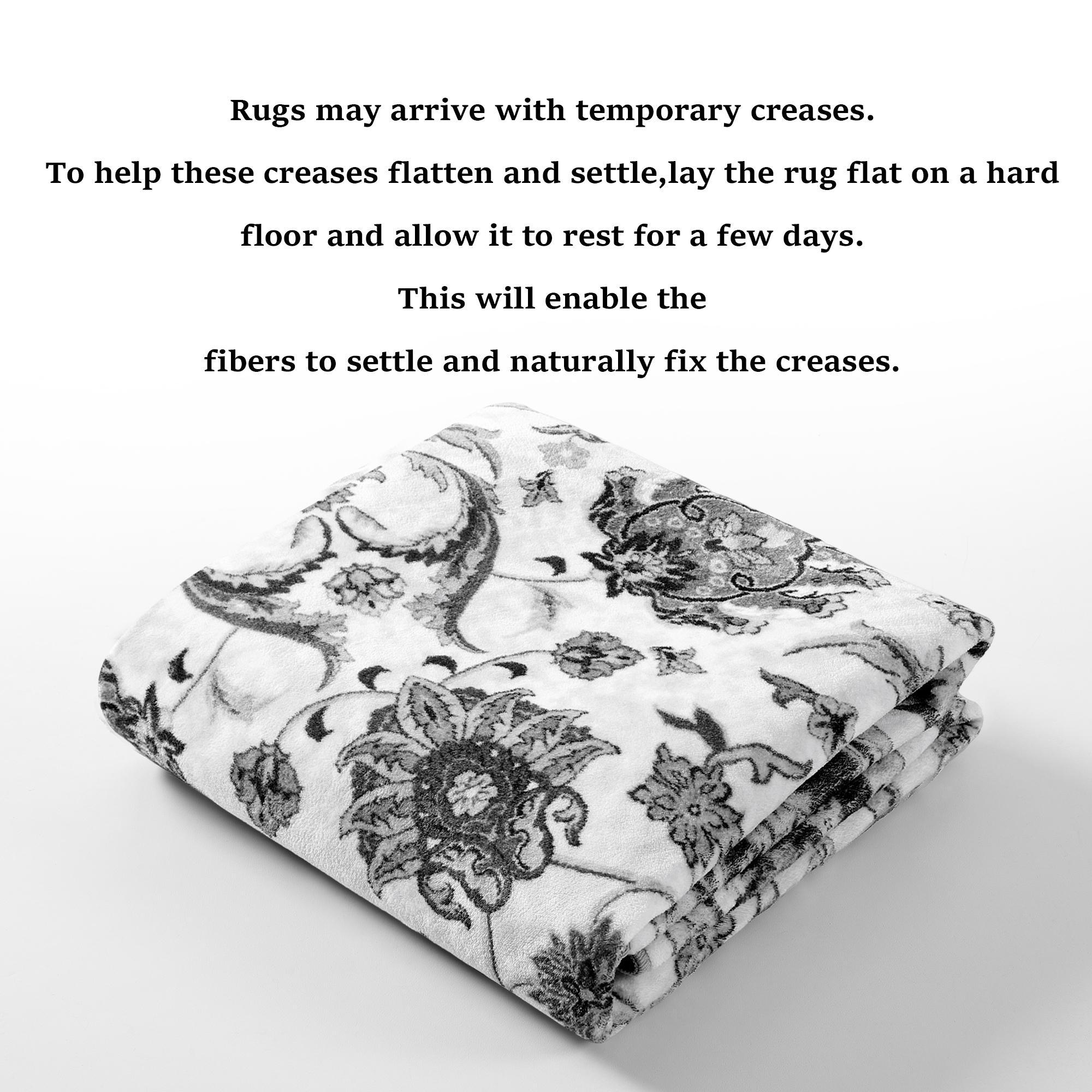 Retro round carpet, non slip low plush round carpet for living rooms and daycare, Bohemian printed indoor carpet