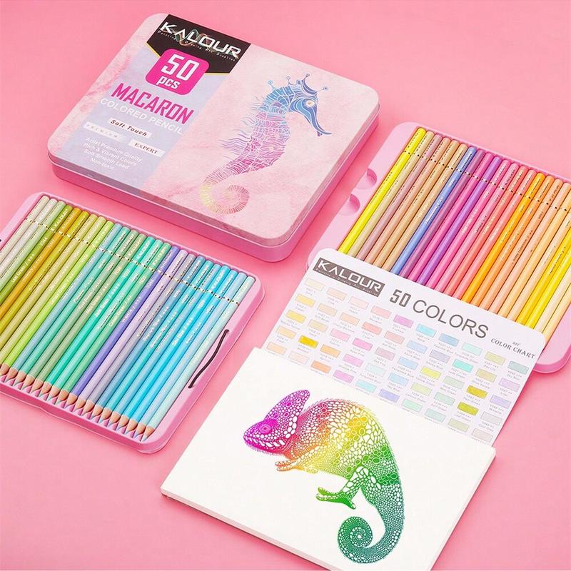 Colored Pencil Set, 50/72pcs/box Soft Core Oil Based Drawing Pencil Set, Art Supplies for School Dormitory Home Office