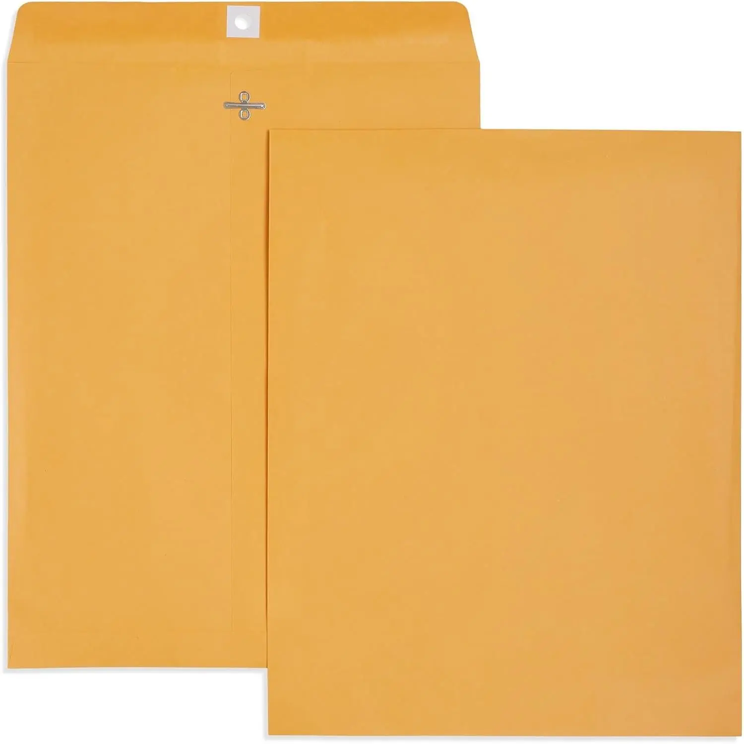 Clasp Manila Envelopes 11x14, 11.5 x 14.5-Inch, Brown Kraft, Gummed Seal, 100 Large 11x14 Envelopes for Mailing Photos and Documents, Manilla Color