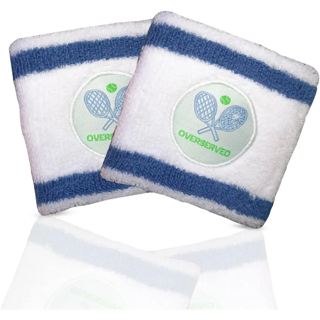 Sports Sweatband Set Headband Wrist Sweatbands Absorbent Athletic Sweat Bands for Pickleball Tennis Golf Basketball Running Workout Team Sports Unisex Ideal Gift