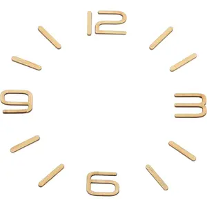 PATIKIL Wooden Clock Numbers Kit, 0.79inch Self Adhesive Clock Numbers Accessories for DIY Digital Clock Number Replacement Parts, Arabic Numerals/Vertical Bars