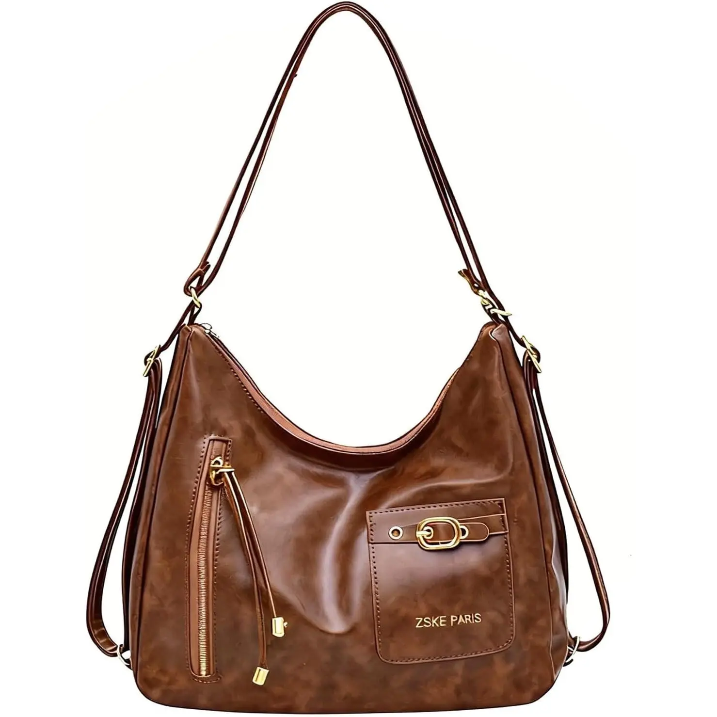 Y2K Trendy Purse for Women, Leather Buckle Punk Hobo Clutch Purses Bags for Ladies Top Handle  Bag