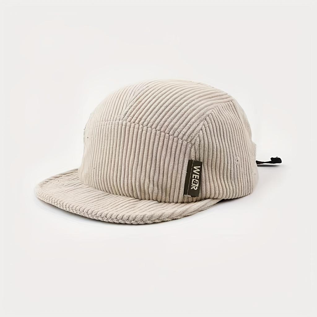 Solid Color Men's Women Corduroy Baseball Cap Outdoor Casual Vintage Soft Brim Five-Panel Hat