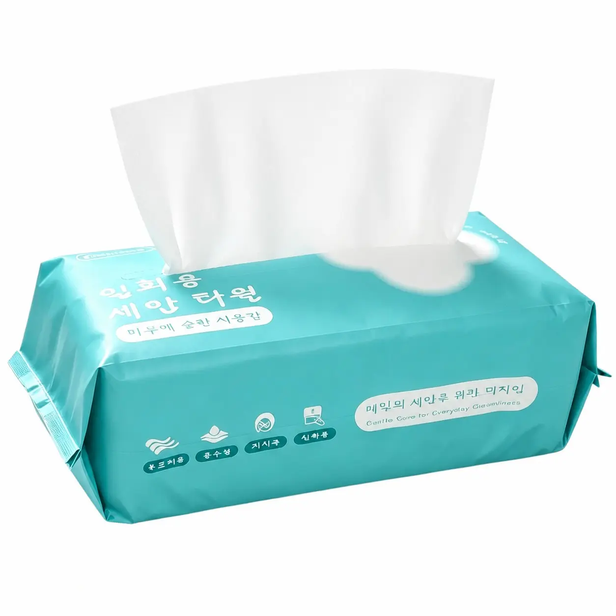 100 Counts Disposable Face Towels 1/2/3/4Packs Biodegradable Ultra Soft & Thick Facial Towels for Sensitive Skin, Lint-Free Makeup Remover Dry Wipes, Multi-Purpose Cleansing Towelettes for Face Wipes, Skincare