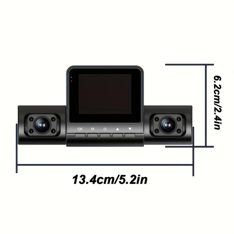 4-Lens Dash Camera Full HD Vehicle DVR with 2-Inch Display, Night Vision, Loop Recording, Motion Detection, Front & Rear Wireless Recording, Rear View Mirror Dash Cam for Accident Evidence, Safe Driving, Parking Monitor, Optional 32GB Storage, Dashcam, Fu
