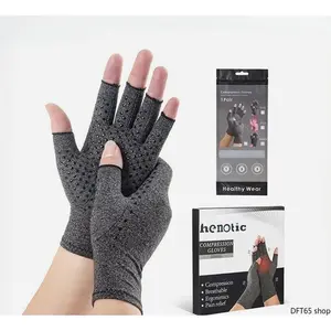 Silicone Dot Non Slip Half Finger Sports Gloves Breathable Light Stretch Fabric Open Five Finger Cut Shock Absorbing Palm Pad For Men Gym Training Cycling Outdoor Sport Sweat Resistant Hand Protective Accessory