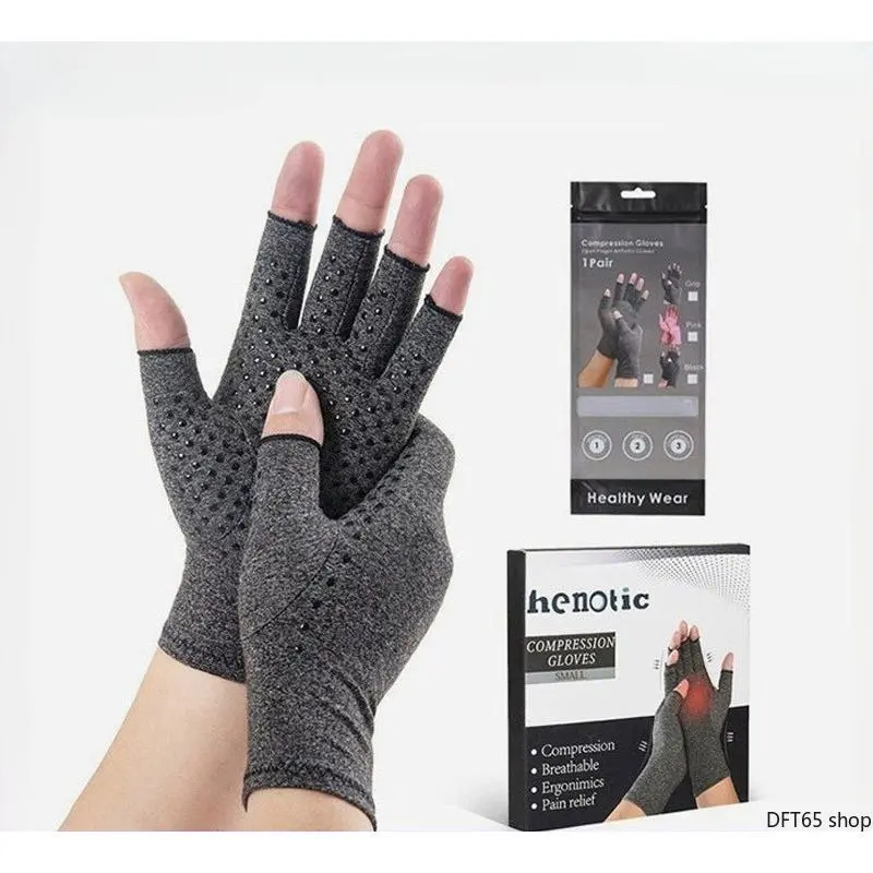 Silicone Dot Non Slip Half Finger Sports Gloves Breathable Light Stretch Fabric Open Five Finger Cut Shock Absorbing Palm Pad For Men Gym Training Cycling Outdoor Sport Sweat Resistant Hand Protective Accessory