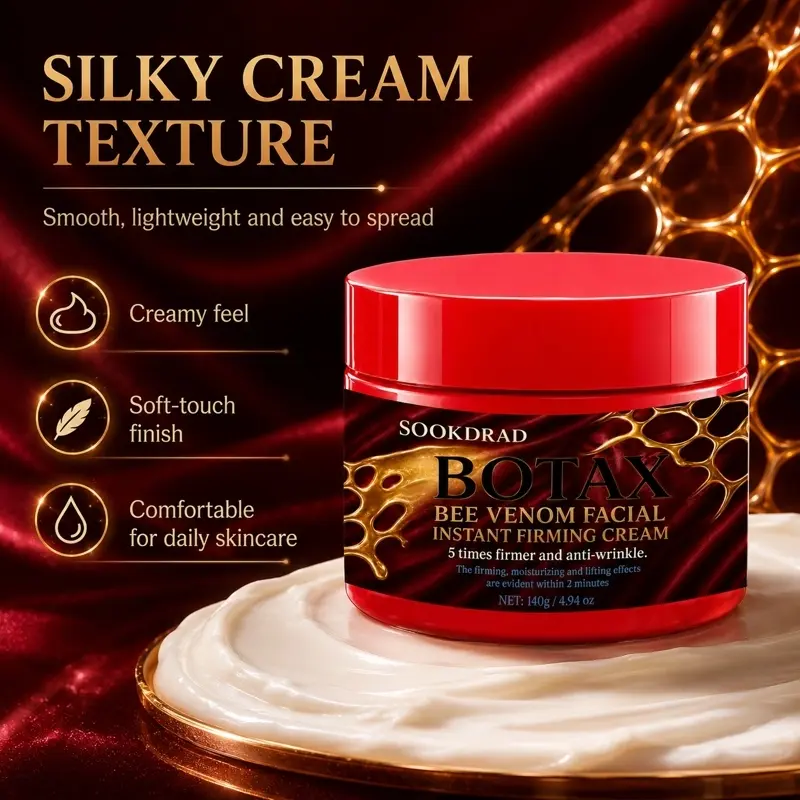 Botax Bee Venom Facial Instant Firming Cream, 5 Times Firmer, 2-Minute Instant Firming, Anti-wrinkle, Moisturizing, Lifting, 140g