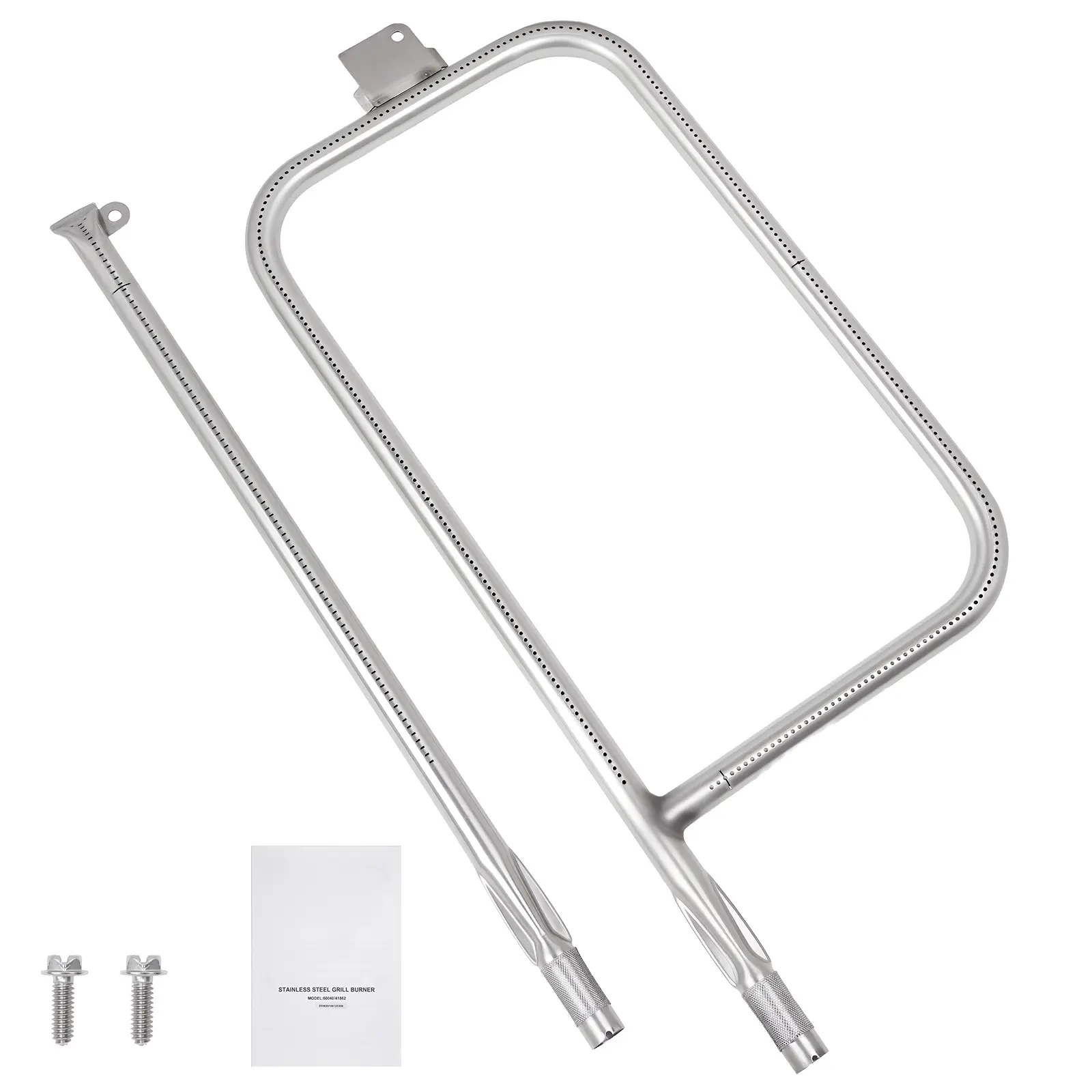 Grill Burner Tube for Weber Q3200, Q300 (2013 & earlier), Q320, Q3000 (2014 & newer), 23.75 inch 304 Stainless Steel Tube Burner for Weber 404341, 57060001, 586002, Replacement Part 60036, 80385