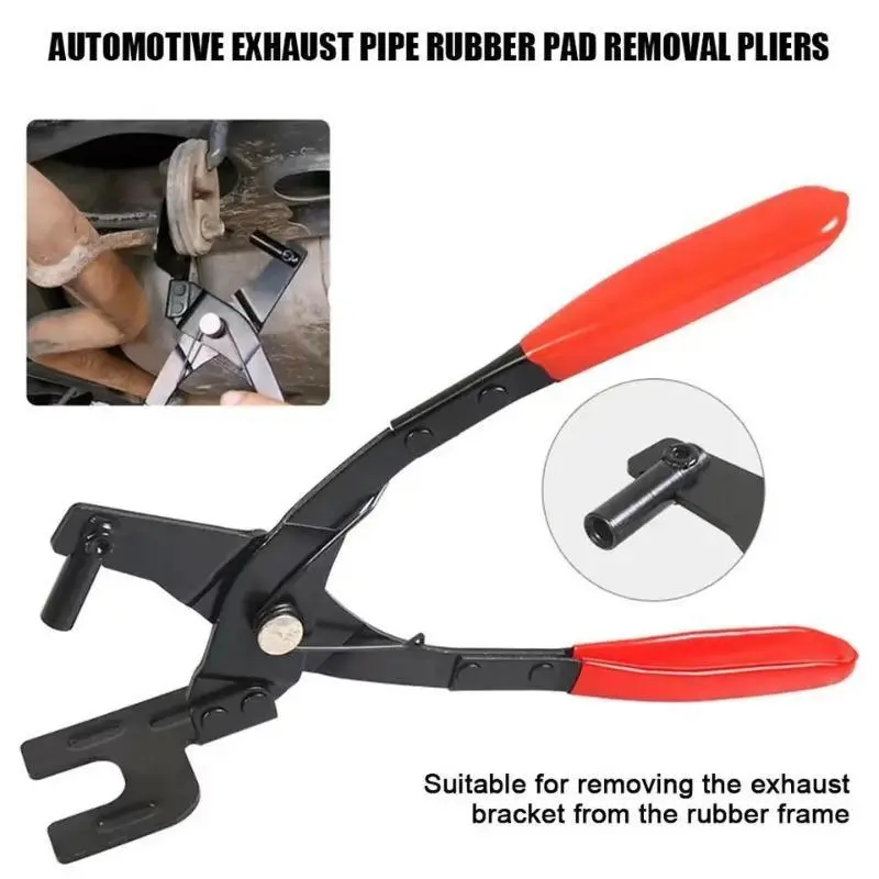 Universal Car Exhaust Hanger Removal Plier Car Exhaust Rubber Pad Plier Puller Tool Exhaust Pipe Rubber Gasket Bracket Removal Pliers