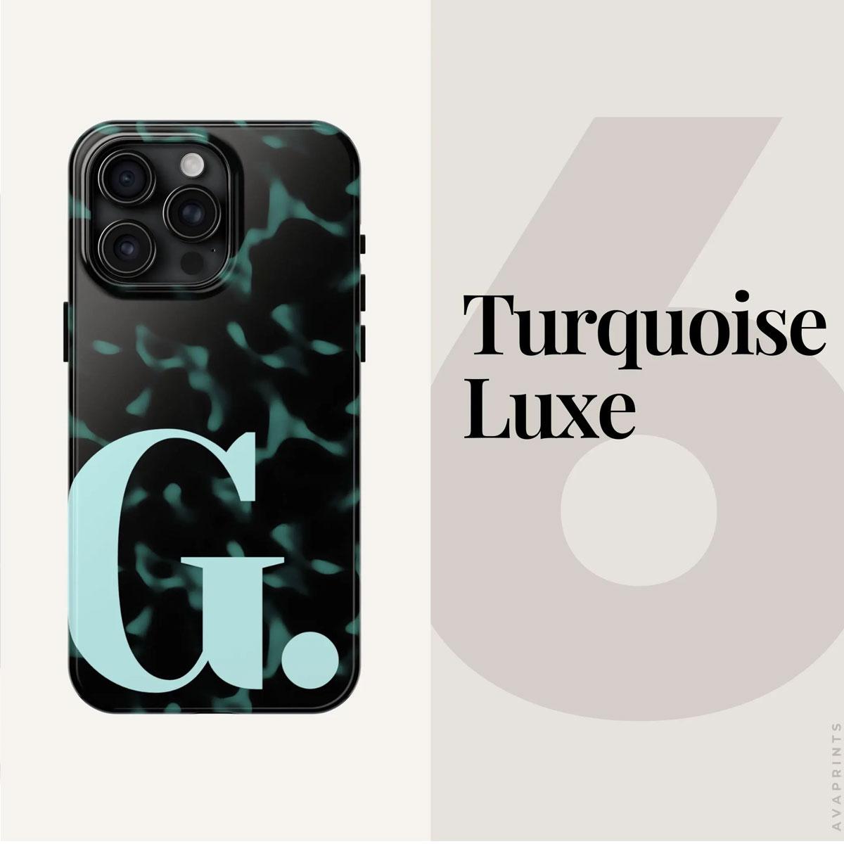 Tortoise Shell Custom Initials Phone Case, Phone Accessories, Cute Phone Case, Fashion Case, Perfect Gift for Her/Him, Phone Case for iPhone, Creative Dual Layer Case