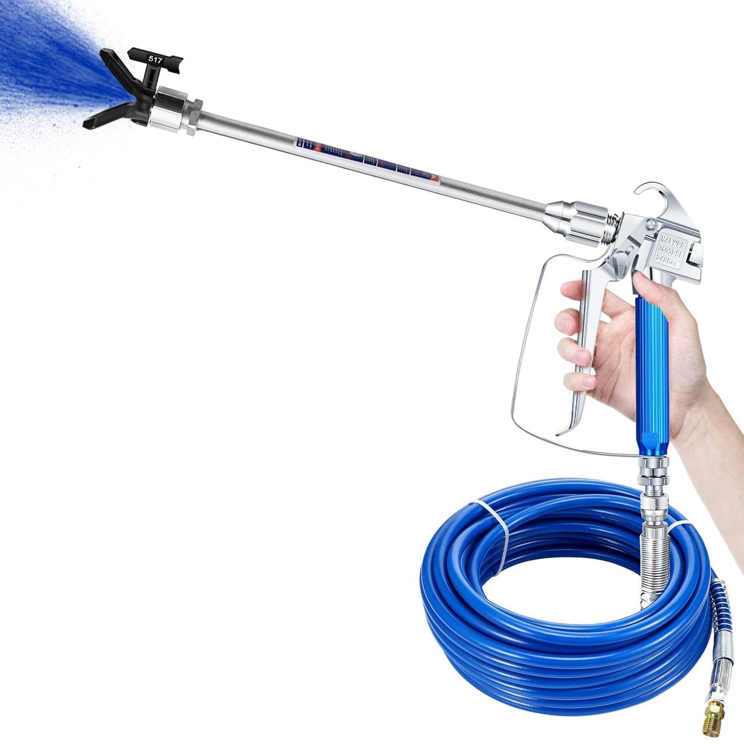 Airless Paint Sprayer Kit, Professional Paint Spraying Tool Set with 32.8 ft High-Pressure Hose, 5 Reversible Nozzles, 2 Tip Guards and 2 Spray Head Extensions, Handheld Heavy-Duty Power Airbrush Tool #TOP PICKS