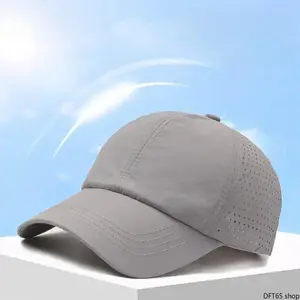 Men Quick Dry Breathable Mesh Trucker Cap Curved Sun Shield Brim Light Sweat Wicking Fabric Uv Blocking Function For Summer Mountaineering Hiking Outdoor Workout Casual Daily Sun Protection Headwear