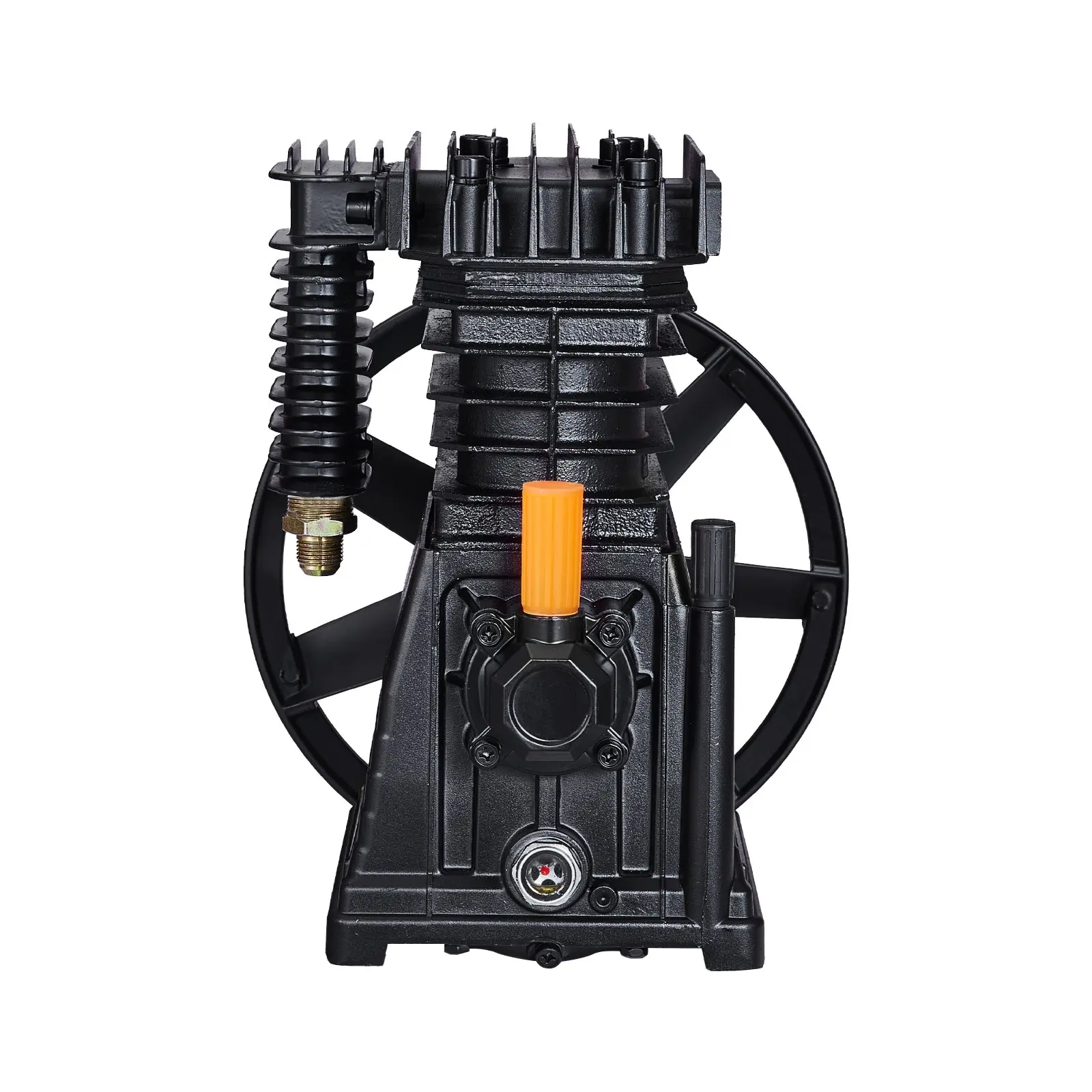 VEVOR Air Compressor Pump Head, 3HP 5.8CFM @ 90PSI, Twin Cylinder Oil Lubricated Air Compressor Piston Pump Head, Single-Stage Aluminum Air Compressor Pump Replacement with Max.116PSI Pressure