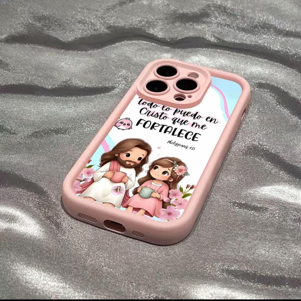 Bible Verse Aesthetic Christian Pattern Junk Phone Case for iPhone 17 Pro Max 16 E 15 14 Plus 13 12 11 Pro Max & Samsung S21S22 S23 S24 S25 S26 Ultra Plus, Soft Cover, Tuff Shockproof Protective Cover
