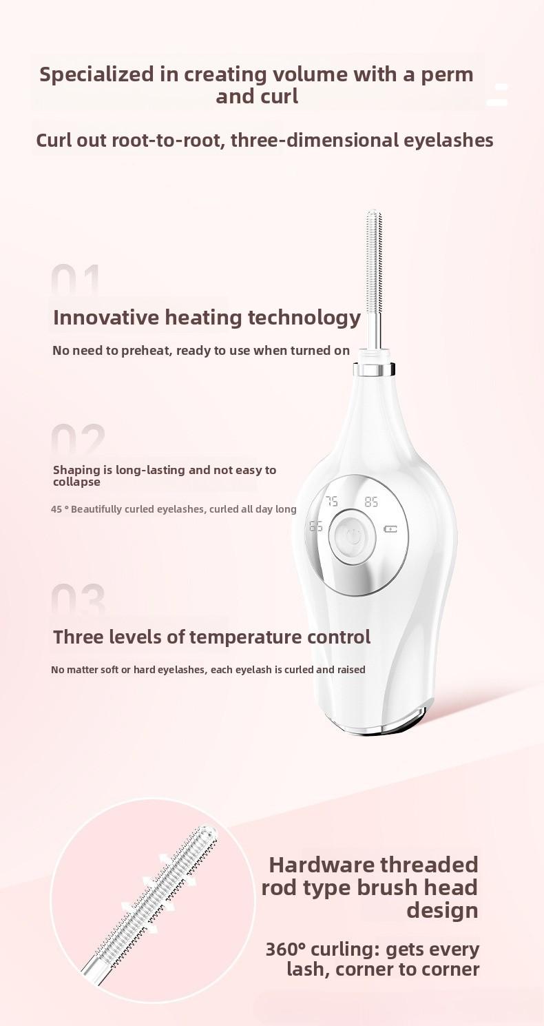 Three-in-one multi-temperature adjustment, anti-scald design, long-lasting curl, fast heating, creates naturally curled eyelashes, a professional eye makeup tool suitable for women and girls.