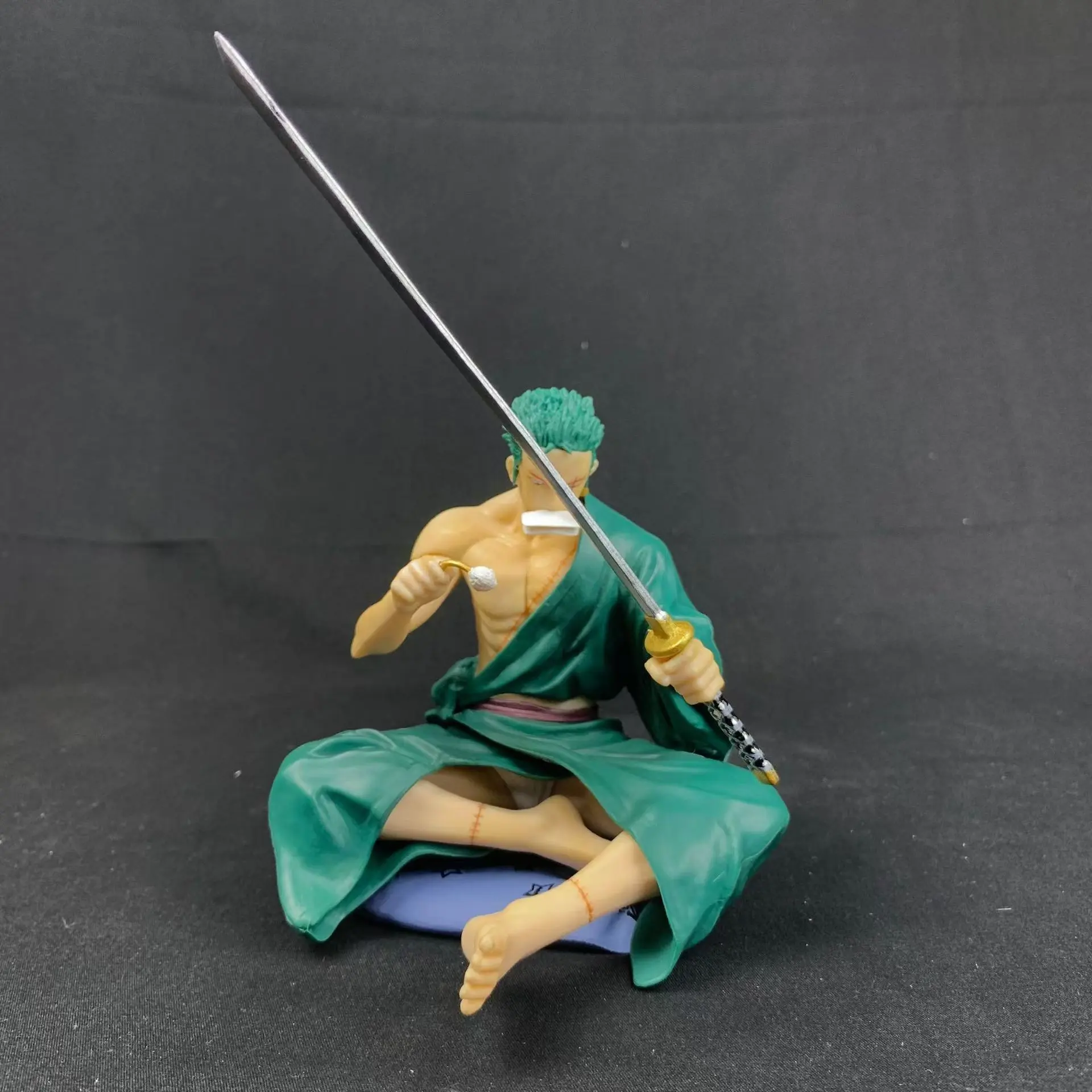 One Piece Luffy Sitting Pose Anime Model Figure, Collectible Handmade Sculpture, Detailed Design, Perfect Gift for Fans