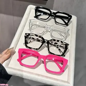 2026Unisex 4-Pcs Classic Full-Rim Non-Prescription Glasses - Angular, Mini-Frame, 1.75-Inch, Fixed-Body, Geek Styles, Fashionable Lightweight Durable Frame for Daily & Office Use, Angular Non-Prescription Glasses, Mini-Frame Non-Prescription Glasses