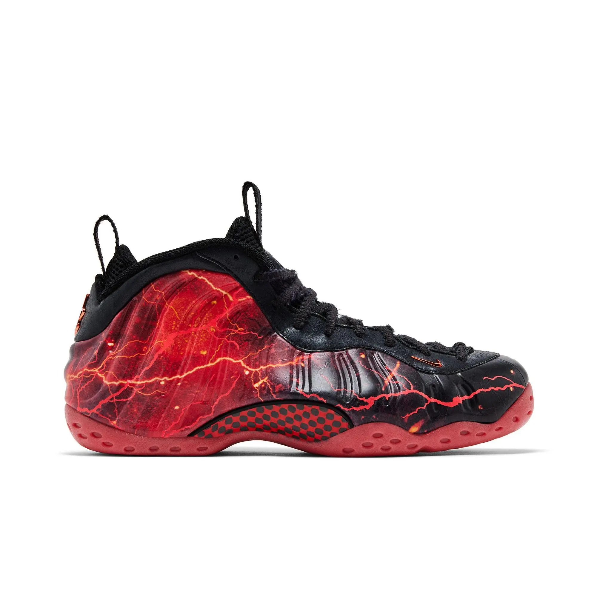 Stranger Things x Nike Air Foamposite One Premium QS 'Black Bright Crimson' (Unisex) Black/Bright Crimson-Off Noir retro basketball shoes IR7336 001