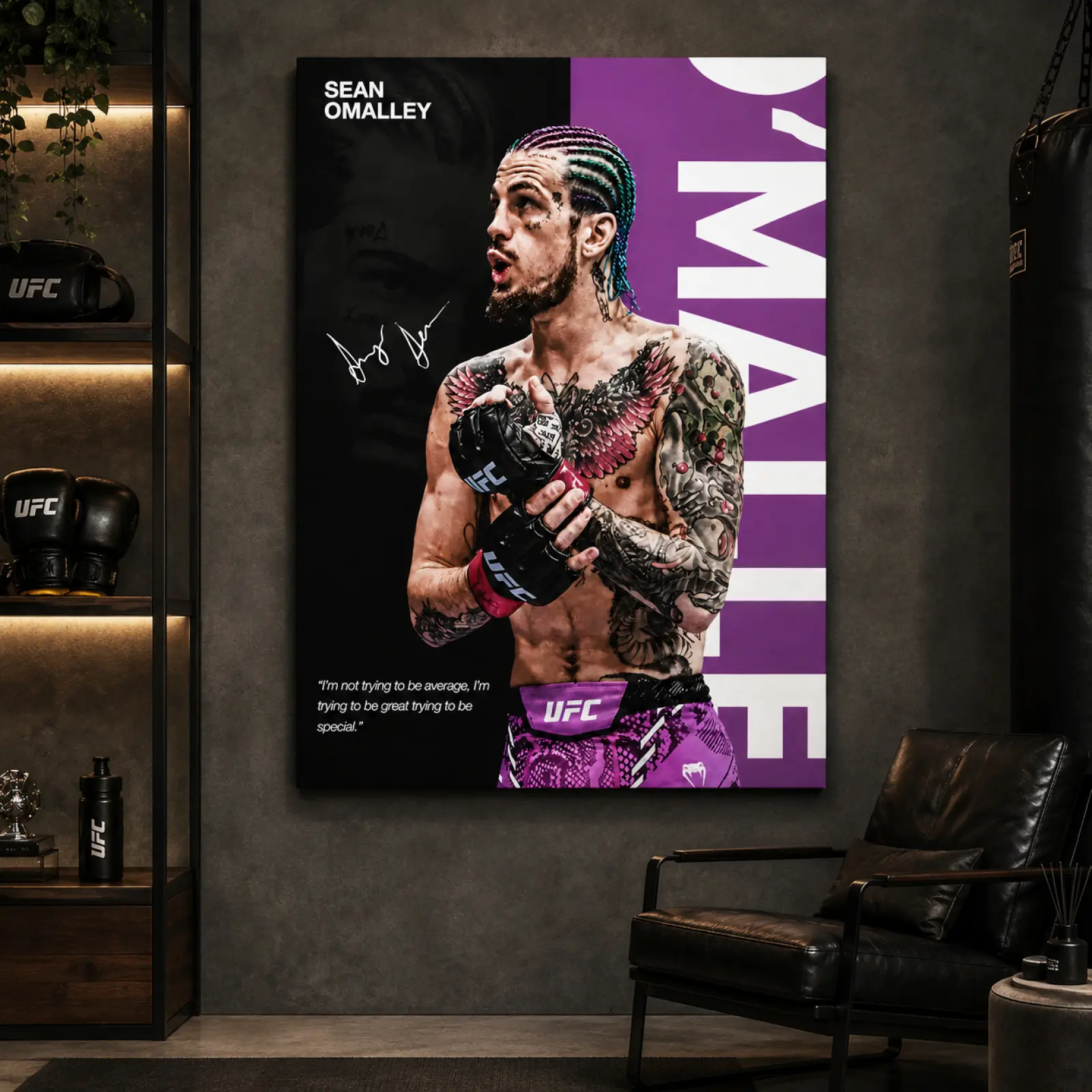 UFC Sean O’Malley Wall Art Poster,Sugar Sean MMA Fighter Print,MMA Gym Decor,Fighting Sports Poster,Man Cave Bedroom Decoration,UFC Fan Gift For Fight Lovers