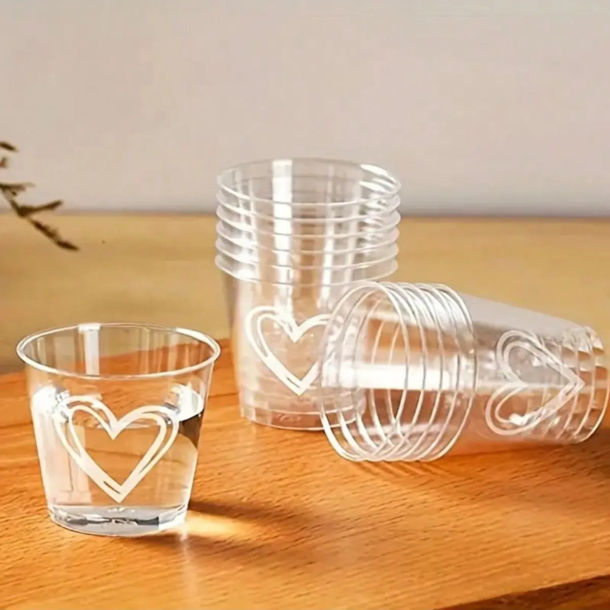 30ML  20 Mini Plastic Disposable Wedding Cups, Coffee Cups, Paper Cups, Small Taste Test Cups, Beverage Cups, Party Cups, Plastic Wine Glasses