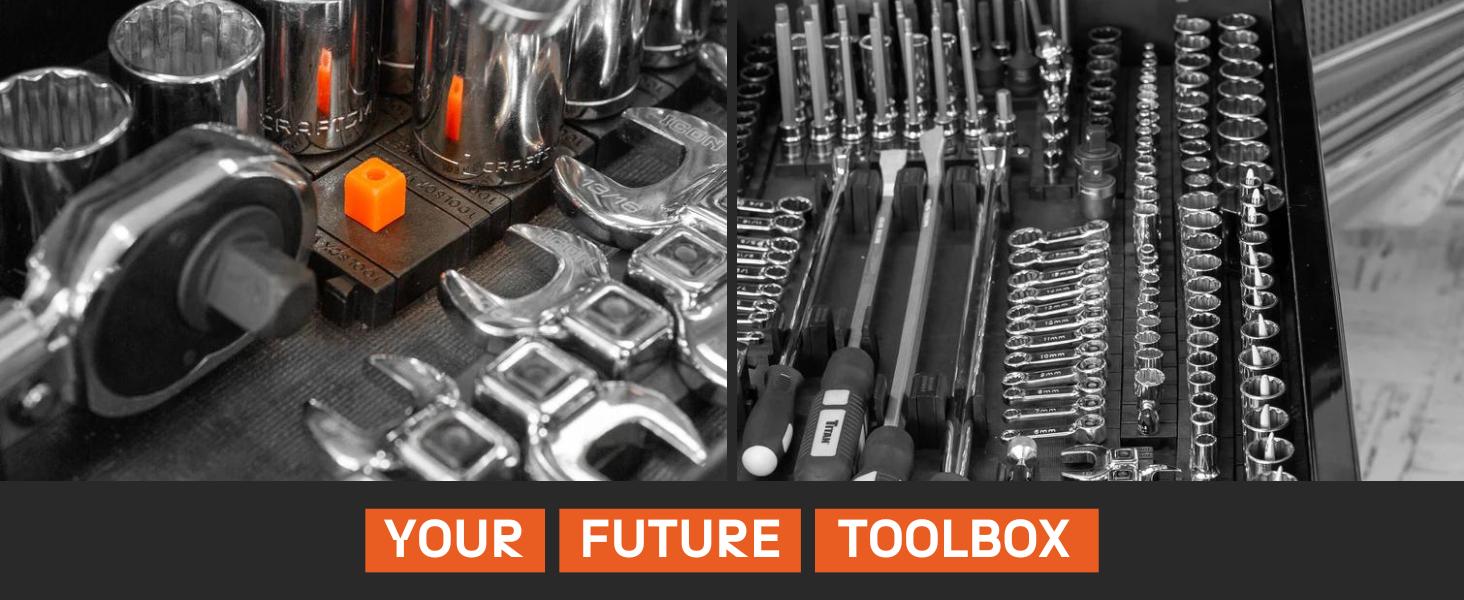 ToolBox Widget Plier Organizer Pro Series 4.0 – Magnetic Plier Holders for Tool Drawer Storage – Modular Toolbox Organizer System for Professional and DIY Mechanics - 1 Pack, 12 Holders