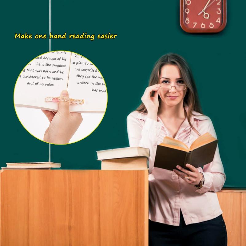 Flower Decor Book Page Holder, 1 Count Light Weight Dried Flower Design Reading Thumb Holder, Reading Accessories for Teachers Students, School Supplies, Gifts for Book Lovers, Bookmark