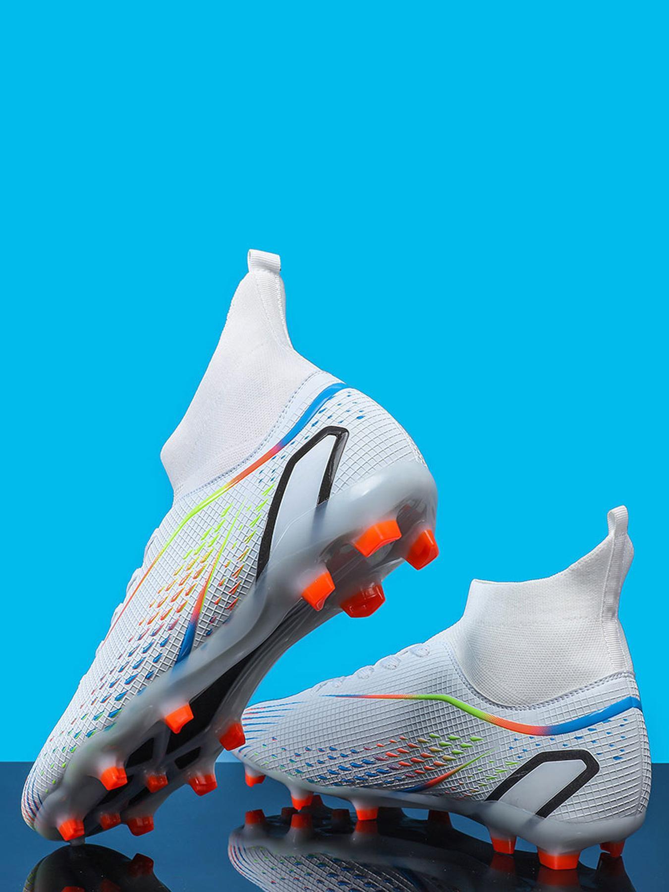 Men's Slip on  High Top Football Shoes, Soccer Cleats, Football Boots, Lightweight Non-slip Football Shoes, Breathable Comfortable Sports Shoes for Adults