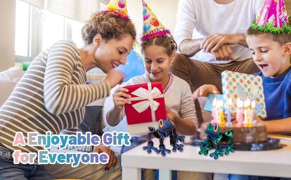 3PCS/4PCS 3D Printed Magnetic Articulated Frog Toy Night Light, Realistic Jumping Poseable Decor, Glow Animal Magnet for Metal Surfaces (3PCS Option)