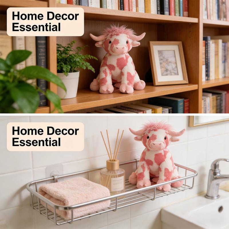 10 - inch Highland Cow Stuffed Animal: Ultra - cute Fluffy Plush Gift! Realistic Figure & Weighted Design for Ideal Decor or Toy