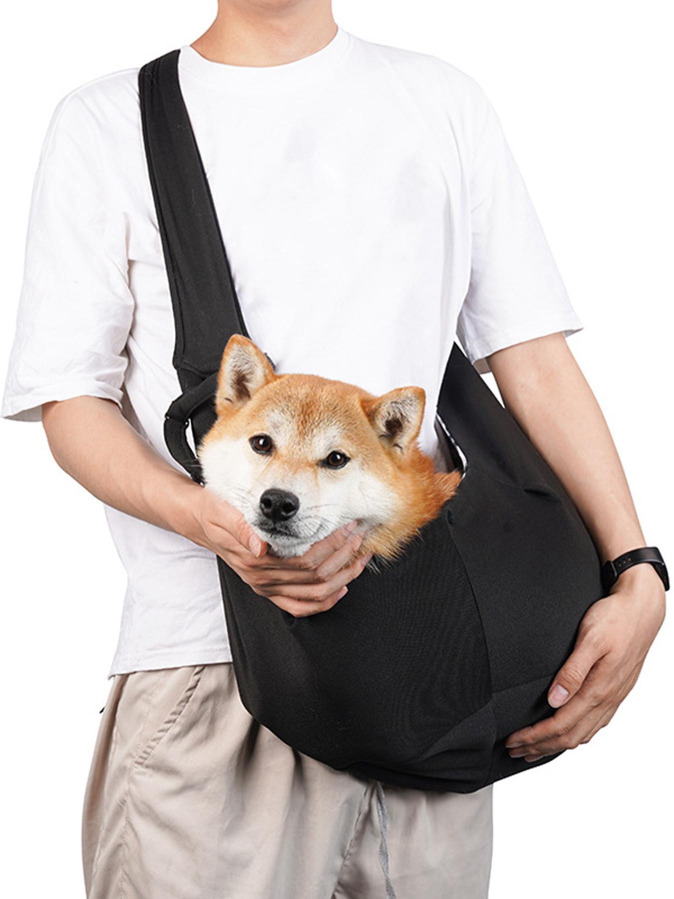 Niche portable pet shoulder bag, casual crossbody bag for cats and dogs, comfortable, breathable and versatile pet backpack, simple solid color design pet bag, Animal Carrier, suitable for small cats and dogs traveling, etc.