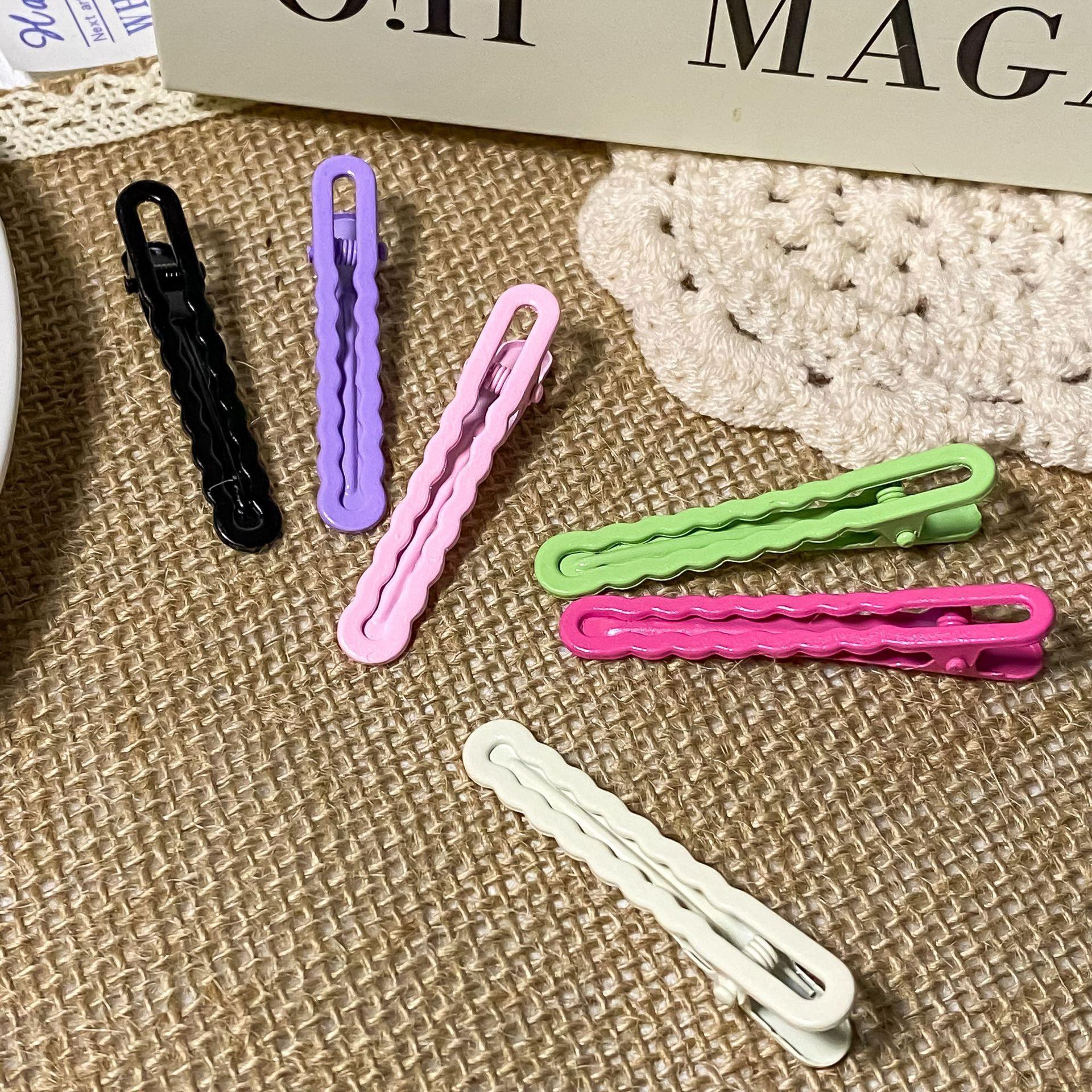 (Random Default Gift) 6cm Duckbill Clip Hairpin DIY Base Wave Clip Broken Hair Clip Bangs Clip Seamless One-word Clip Non-damaging Hair Accessories (Random Default Gift) 6cm Duckbill Clip Hairpin DIY Base Wave Clip Broken Hair Clip Bangs Clip Seamless One-word Clip Non-damaging Hair Accessories