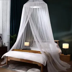 Mosquito Net Bed Canopy for Girls King Canopy Bed Curtains Full Queen Size from Ceiling Dome Mosquito Netting Bed Tent Twin Girls Princess Double Canopy Bed White Decor for Baby Crib Kid Bed and Adult Beds