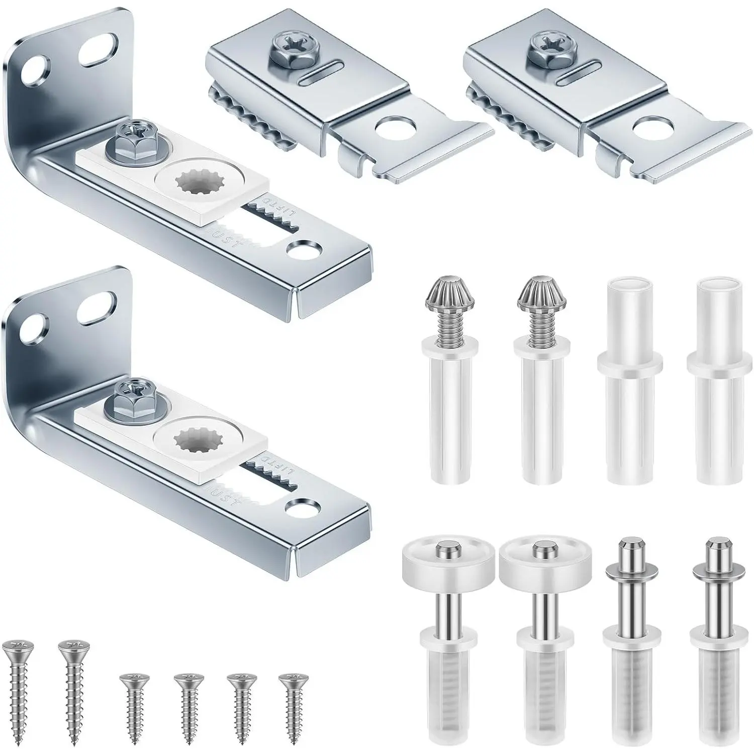 Bifold Door Hardware Kit, 2-Pack - Top & Bottom Brackets, Guide Wheel & Pivot, Fits 7/8" to 1" Tracks, Smooth Movement & Alignment Support for Folding Closet Door RepairGift