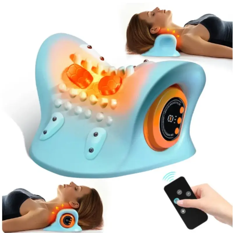 [Mother's Day Gift】Neck Shoulder Back Massager with Heat - Shiatsu Massager Adjustable Relaxing Gift Plug-in Comfort neck Acupressure Mat Neck Shoulder Relaxer