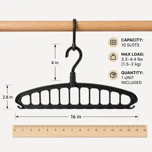 Magic Space Saving Hangers for Closet, 2Pcs Multifunctional Organizer Hangers with 360° Rotatable Hook, Space Saving Clothes Hangers with 11 Slots,Foldable Design for Small Closet Storage