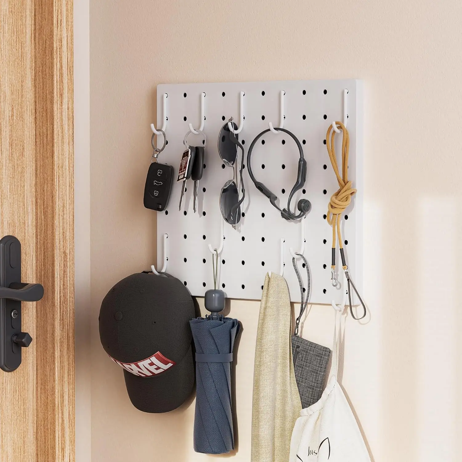 Pegboard Combination Kit - Pegboards and Accessories Modular  for Wall Organizer, Crafts Organization, Ornaments Display,  Storage, Peg Board