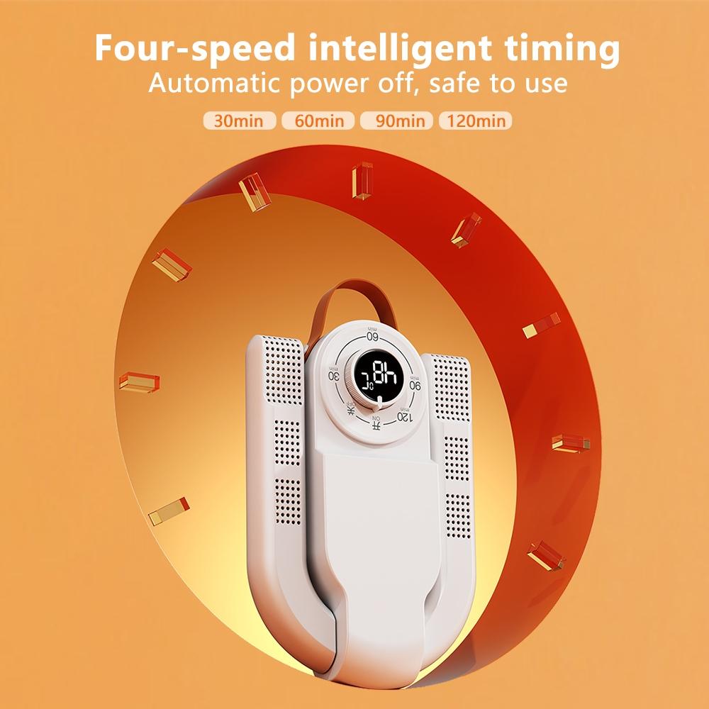 Foldable UV Shoe Dryer, Fast Heat Drying, Smart Temperature Control, Portable Deodorizer with Auto Timer, Home Use, Holiday Gift