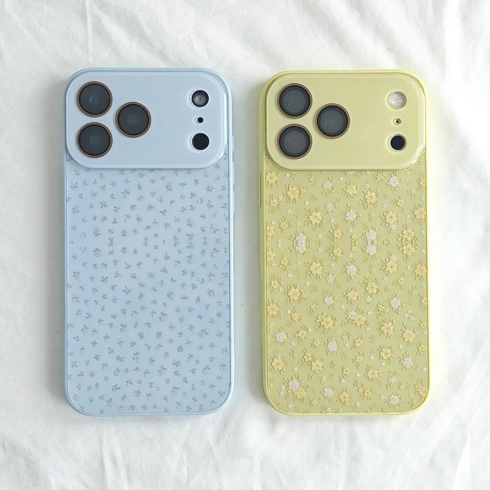 Vintage Aesthetic 2-in-1 TPU-PC Dual Layer Phone Case - TPU Layer Protection, Delicate Tiny Floral Silky Smooth Anti-Slip Anti-Yellow Pastel Cottagecore Accessories for All iPhone Series