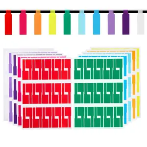 300 Cable Labels, Premium 10 Colors Wire Labels Electrical, Waterproof Cord Labels Electronics Tags for Cable Management, Self-Adhesive Cable Labels Tags for Printer and Handwriting