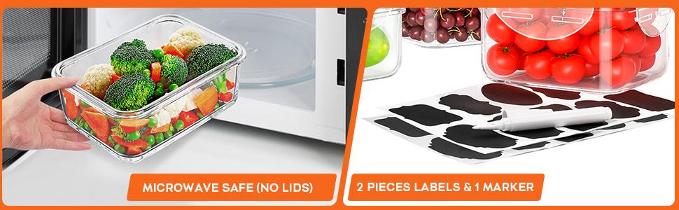 40 PCS Food Storage Containers with Lids Airtight (20 Containers & 20 Lids), Plastic Storage Meal Prep Container-Stackable 100% Leakproof & Microwave Organization and Storage Sets, Lunch Containers