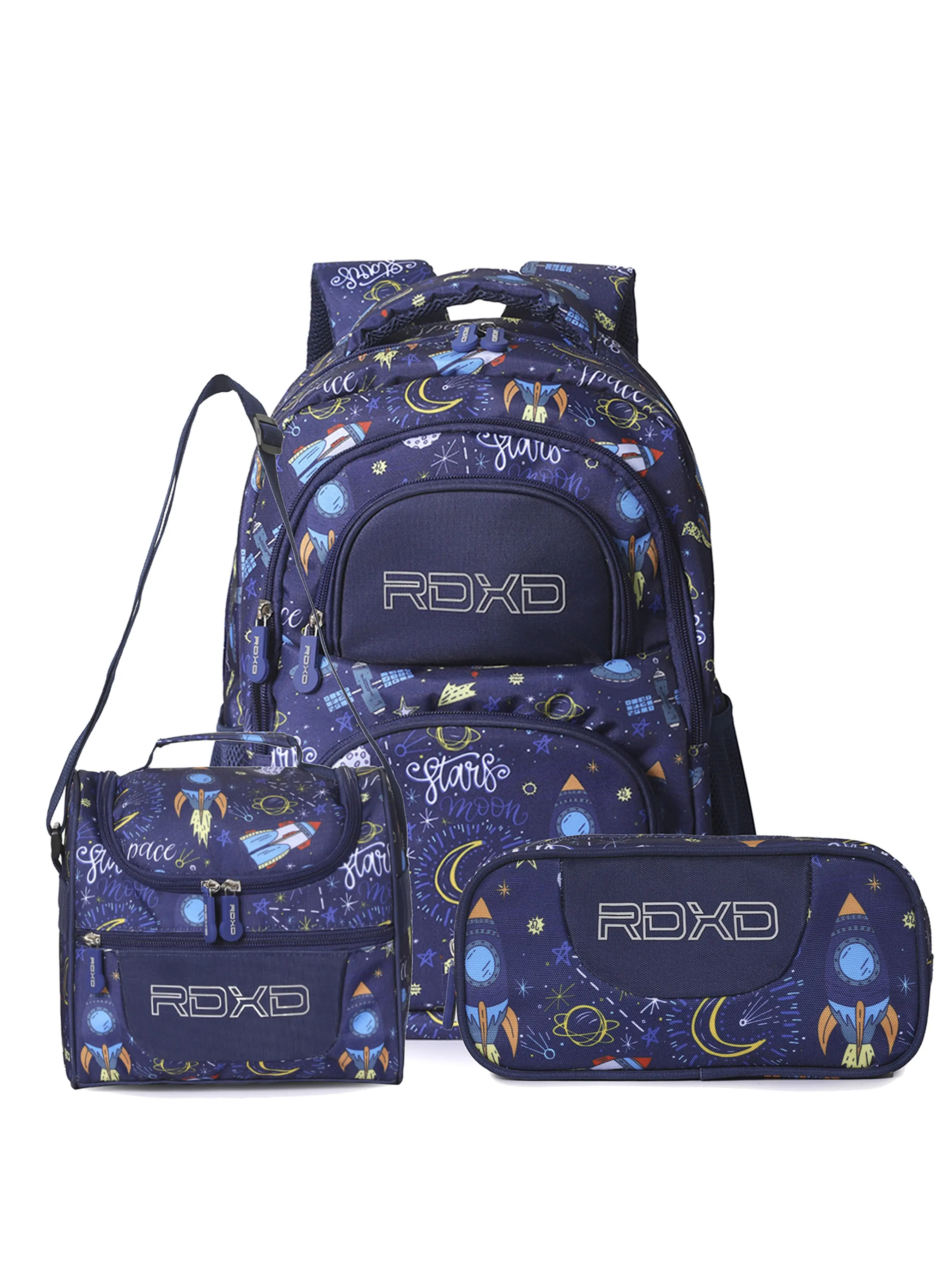 2026 Back-To-School Boy Backpack Set, Durable Waterproof Oxford Fabric, Dual-Layer Insulated Lunch Bag, Large Capacity Pen Case, Middle School Gift Box