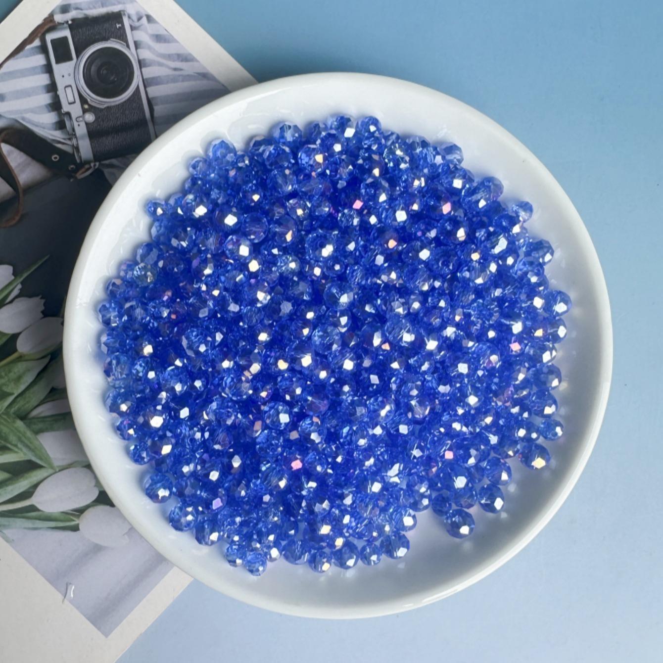8mm Glass Bead, 100pcs/set Transparent High Gloss Bead, DIY Jewelry Making Supplies for Necklace Bracelet Earrings Pendant, Crafts