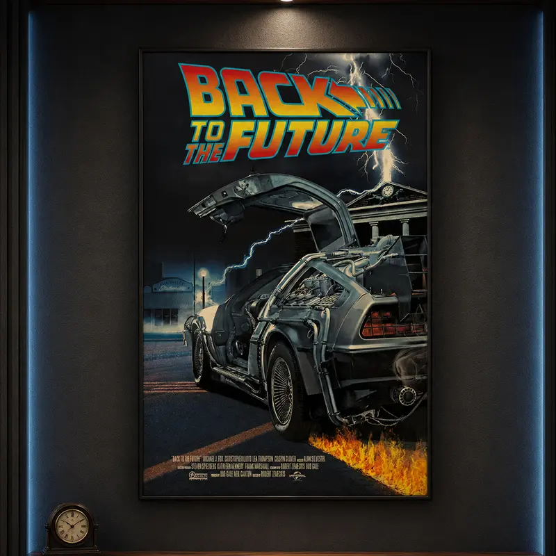 Back to the Future Poster |   Wall Art |   Wall Prints |   Home Decor |   PR01 Artistic Decor, Men's Room Decor, Man Cave Accessories, Retro Movie Poster, Sci-Fi Wall Art, Gaming Room Decor, Dorm Room Poster, Gift for Movie Fans