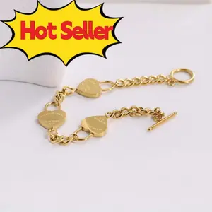 Gold heart bracelet, suitable for daily wear, Valentine's Day gift
